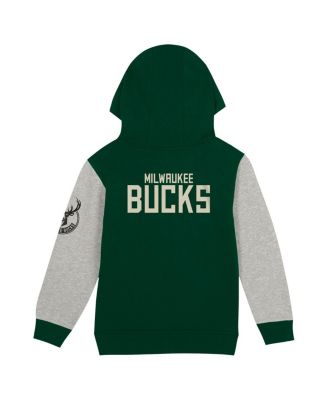 Toddler Hunter Green Milwaukee Bucks Fair Catch&nbsp;Fleece Pullover Hoodie