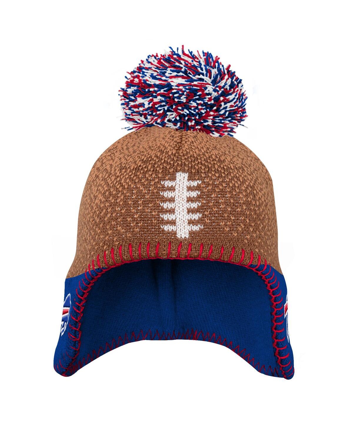 Outerstuff Preschool Brown Buffalo Bills Football Head With Pom Knit Hat In Brown