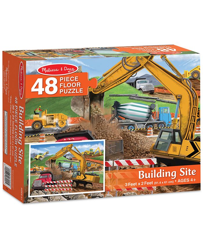 Melissa and Doug - Kids' Building Site 48-Piece Floor Puzzle