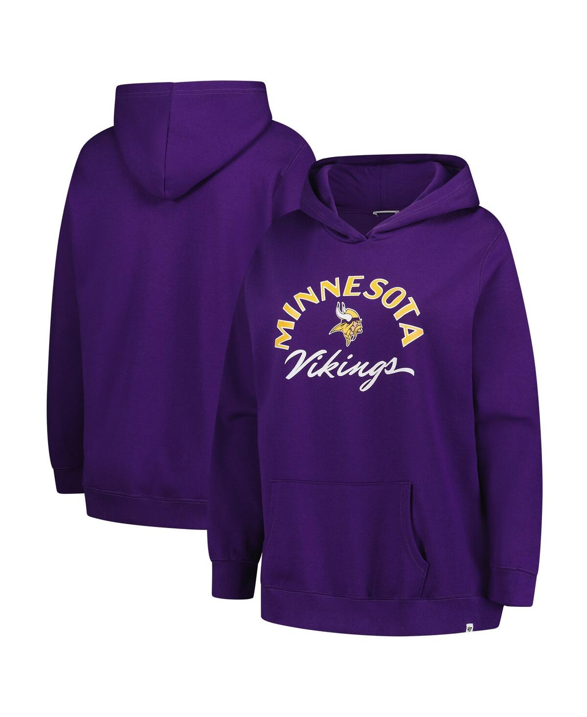 47 Brand Women'sâ Purple Minnesota Vikings Plus Size Whirlwind Naomi Hoodie In Purple