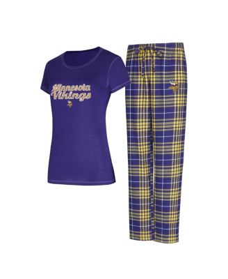 Concepts Sport - Women's 2-Piece Minnesota Vikings Plus Size Script Top and Pants Sleep Set