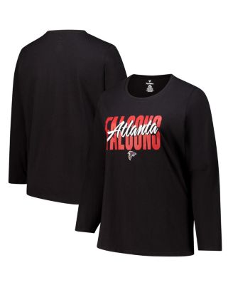 Fanatics - Women's Black Atlanta Falcons Long Sleeve Scoop Neck T-Shirt