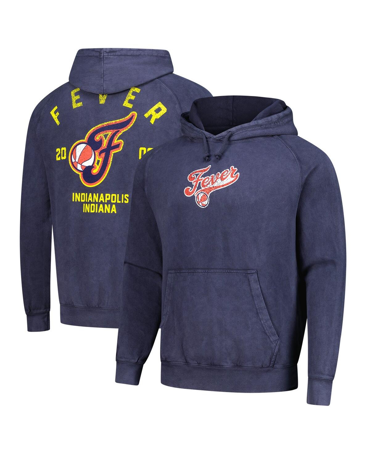 Stadium Essentials Men's And Women's Denim Indiana Fever Get Back Oversized Vintage Raglan Pullover Hoodie In Blue