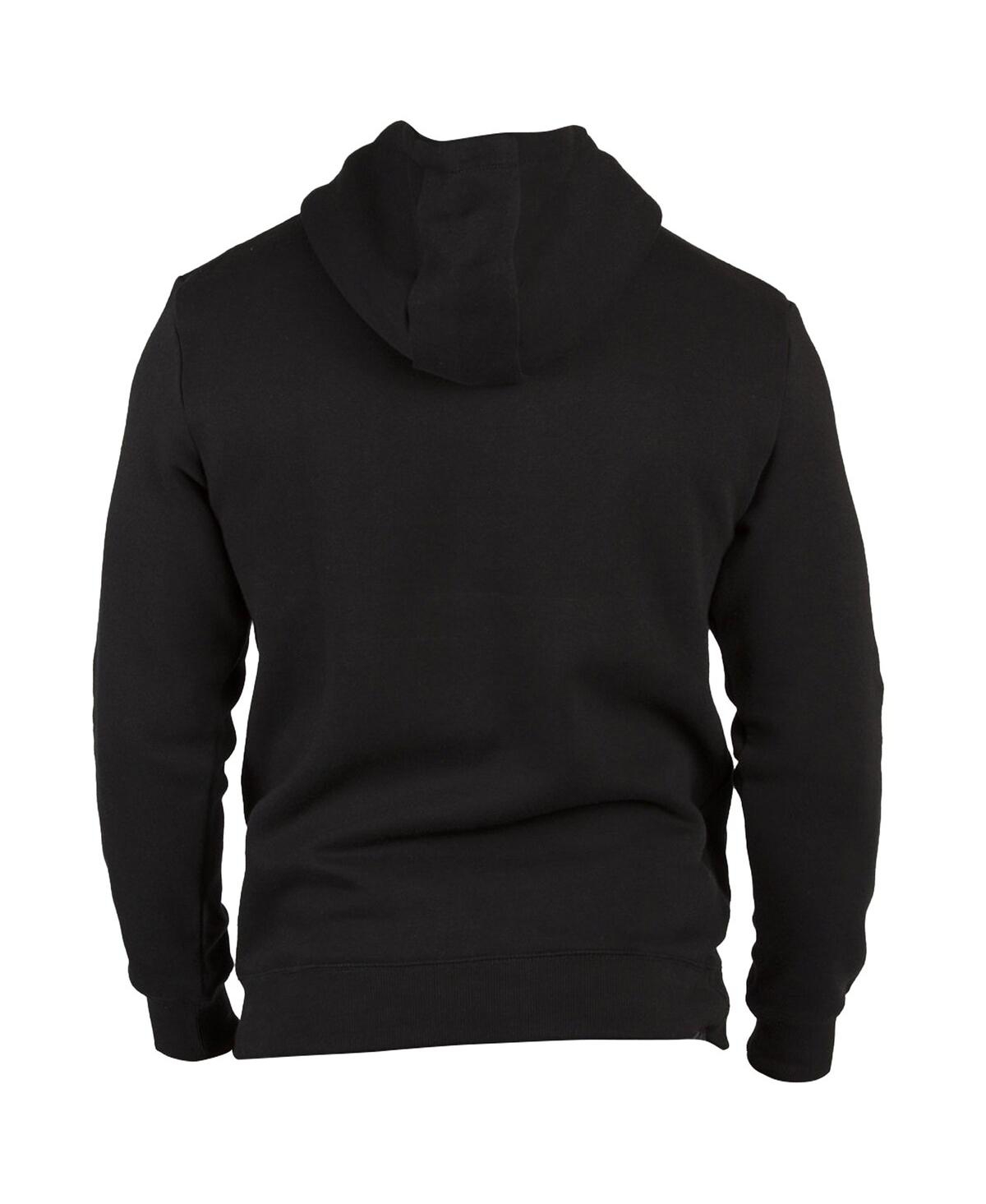 1863fc Men's Black Brentford Fc Mono Badge Fleece Pullover Hoodie Sweatshirt In Black