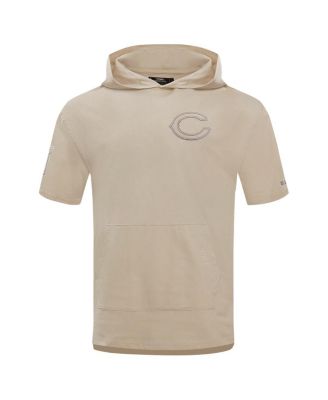 Men's Tan Chicago Bears Neutrals Capsule Short Sleeve Pullover Hoodie