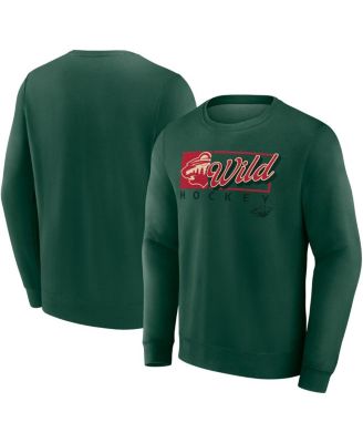 Fanatics - Men's Green Minnesota Wild Focus Fleece Pullover Sweatshirt