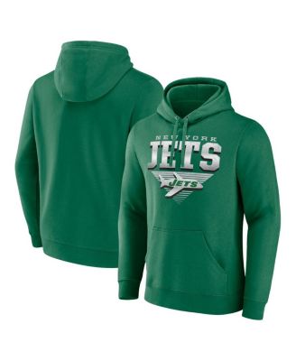 Fanatics - Men's Kelly Green New York Jets Geometric Chrome Pullover Hoodie