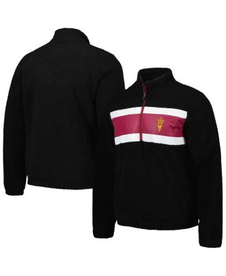G-III Sports by Carl Banks - Men's Black Arizona State Sun Devils Pinch Runner Half-Zip Hoodie