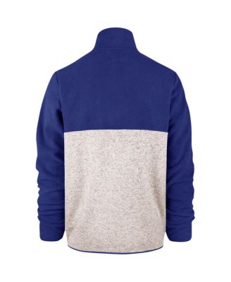 47 Brand Men's Royal/Cream Los Angeles Rams Colorblock Kodiak Half-Zip Jacket