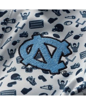 Toddler Navy North Carolina Tar Heels Tom Allover Print Performance Polo Shirt