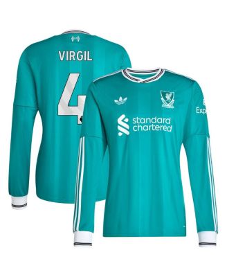 adidas - Men's Virgil van Dijk Green Liverpool 2025/26 Third Replica Long Sleeve Player Jersey