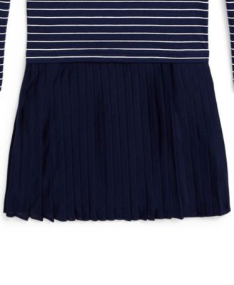 Girls' 7-16 Striped Turtleneck Dress