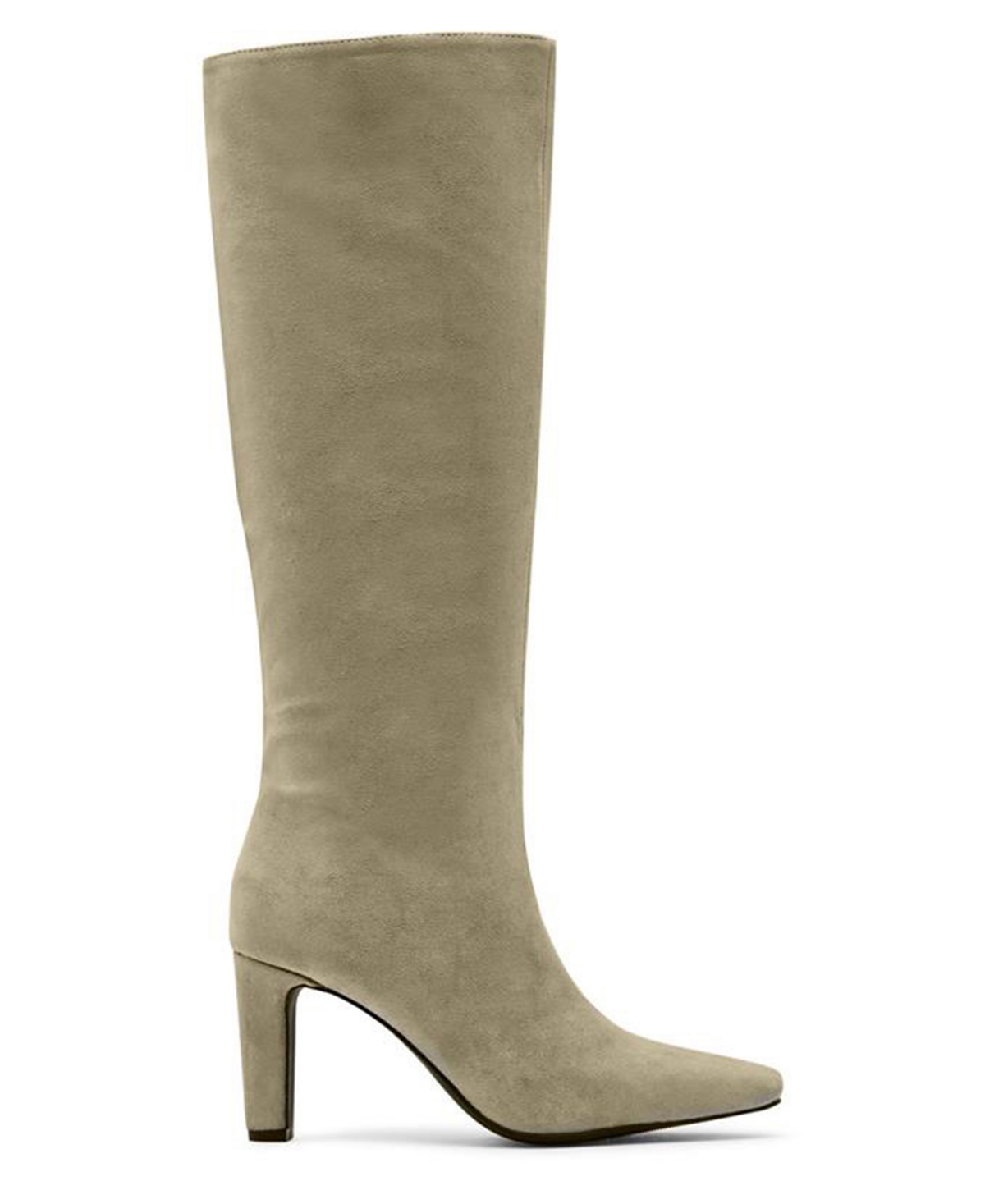 Madden Girl Women's Voyage Knee High Square Toe Dress Boots In Gray