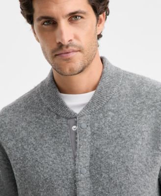 Men's Elevated Bomber Sweater, Macy's Exclusive