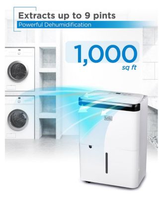 BLACK+DECKER 1000 Sq. Ft. Dehumidifier for Home, Bedroom and Basement, Up To 9 Pints Per Day, ENERGY STAR Certified, 3.3-Pint Bucket