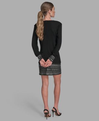 Women's Hotfix Drop-Waist Sheath Dress