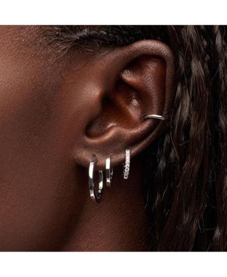 Huggie Hoop Earrings - Pave Huggie Hoops