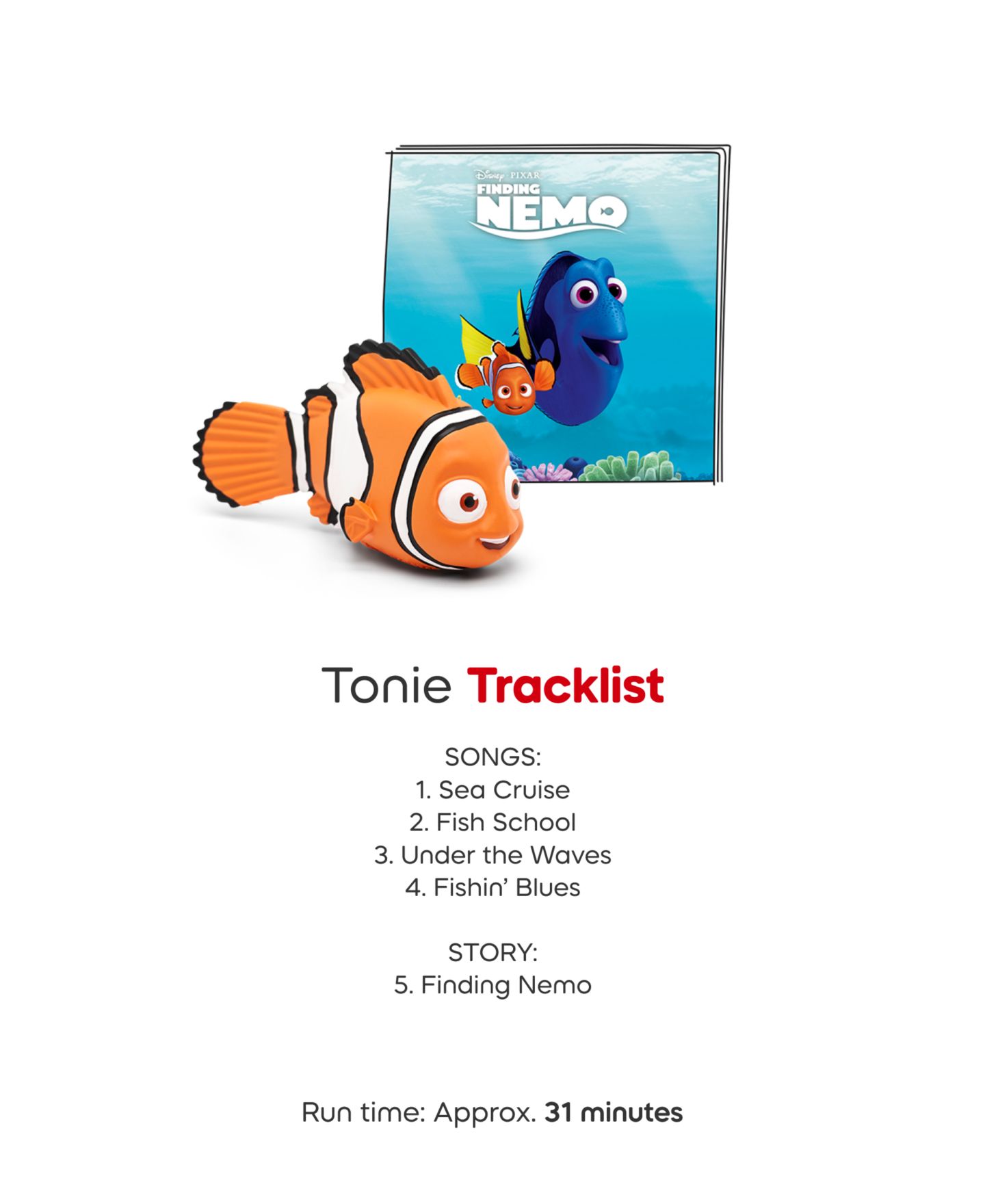 Детские фигурки Tonies TB2 Disney Bundle Box, Ratatouille, Stitch, Olaf, Finding Nemo Figurines - Teal — фото 7