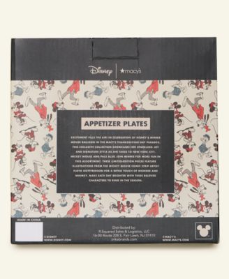 Mickey Mouse Icon Appetizer Plates, Set of 4, Macy's Exclusive