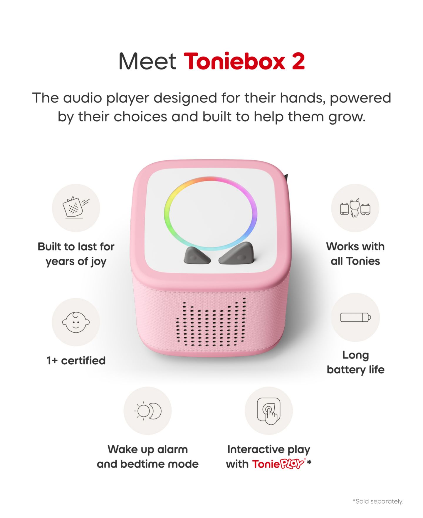 Детские игрушки Tonies Playtime Puppy Toniebox 2 Starter Set- Pink — фото 4