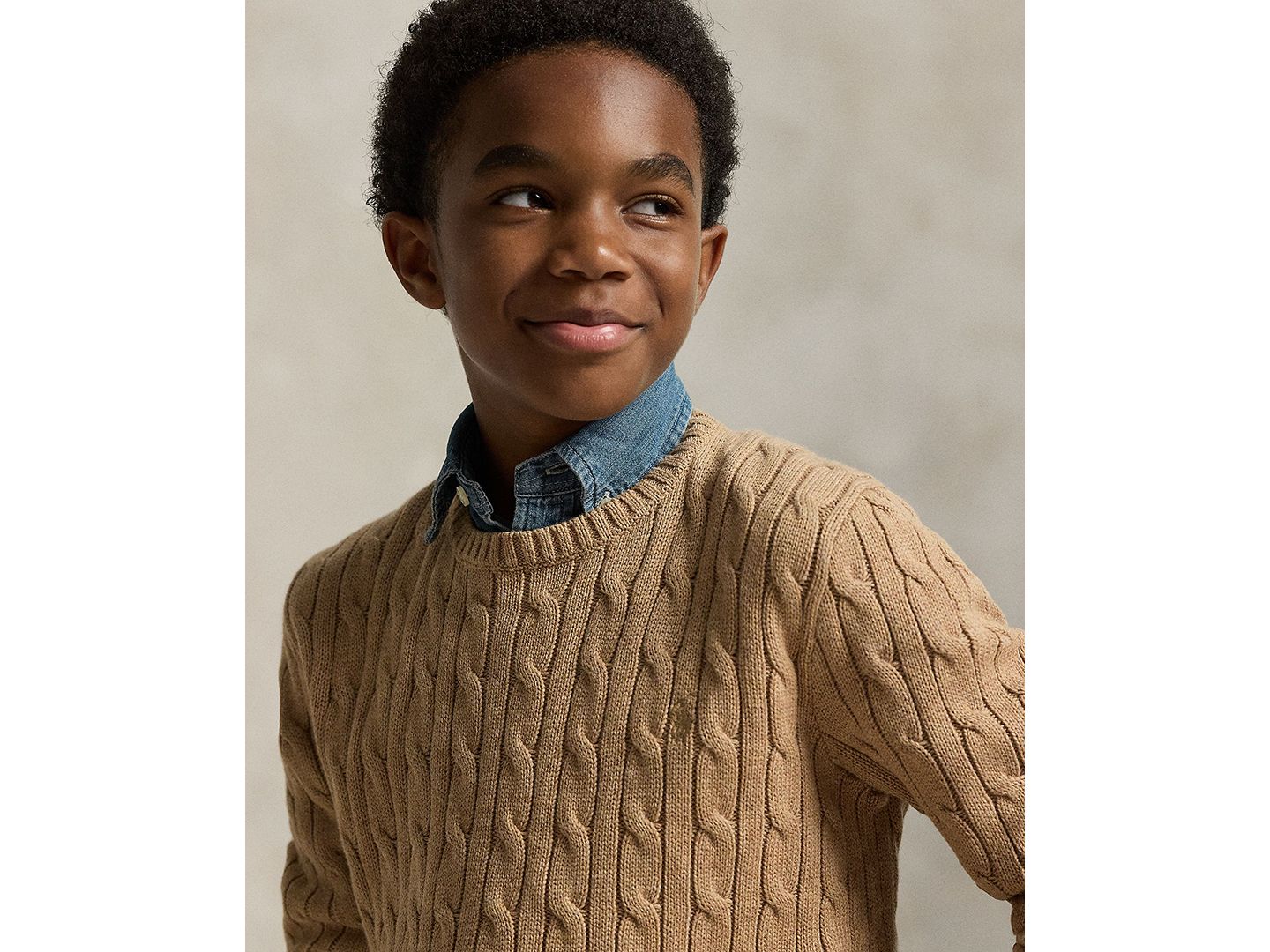 Свитер Polo Ralph Lauren Cable-Knit Cotton Sweater для мальчиков, цвет: Верблюжий — фото 3