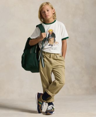 Big Boys Polo Bear Cotton Ringer T-Shirt