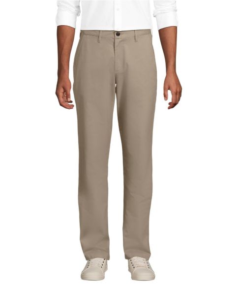Мужские брюки Lands' End Travel Kit Comfort Waist Athletic Fit Chino Pant, цвет: Хаки