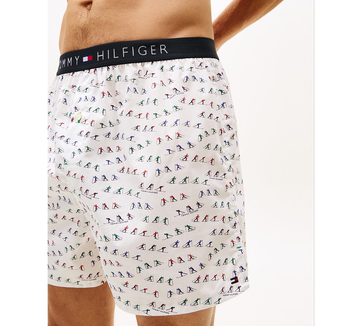 Tommy Hilfiger Printed Woven Boxer In White