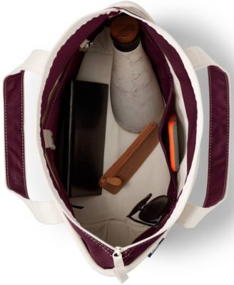 Medium 5 Pocket Zip Top Canvas Tote Bag