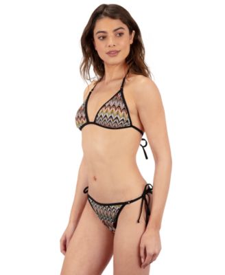 Women's Chevron Knit Shoulder Strap Bikini