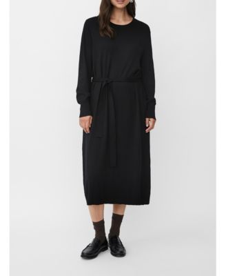 Women's MaNisuta Long Sleeve Belted Waist Dress