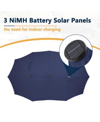 15 ft. Outdoor Rectangular Crank Market Umbrella Patio Umbrella