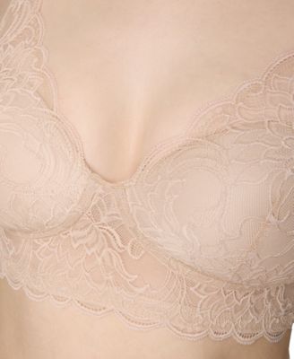 Women's Pure Comfort Lace & Mesh Longline Wireless Bralette DM1188
