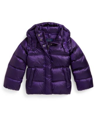 Girls 2T-6X Metallic Long Sleeves Hooded Jacket
