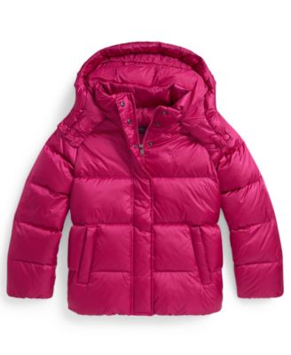 Girls' 7-16 Metallic Hooded Outerwear Coat