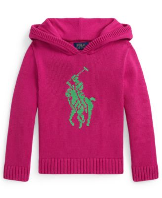 Girls' 2T-6X Big Pony Hooded Sweater