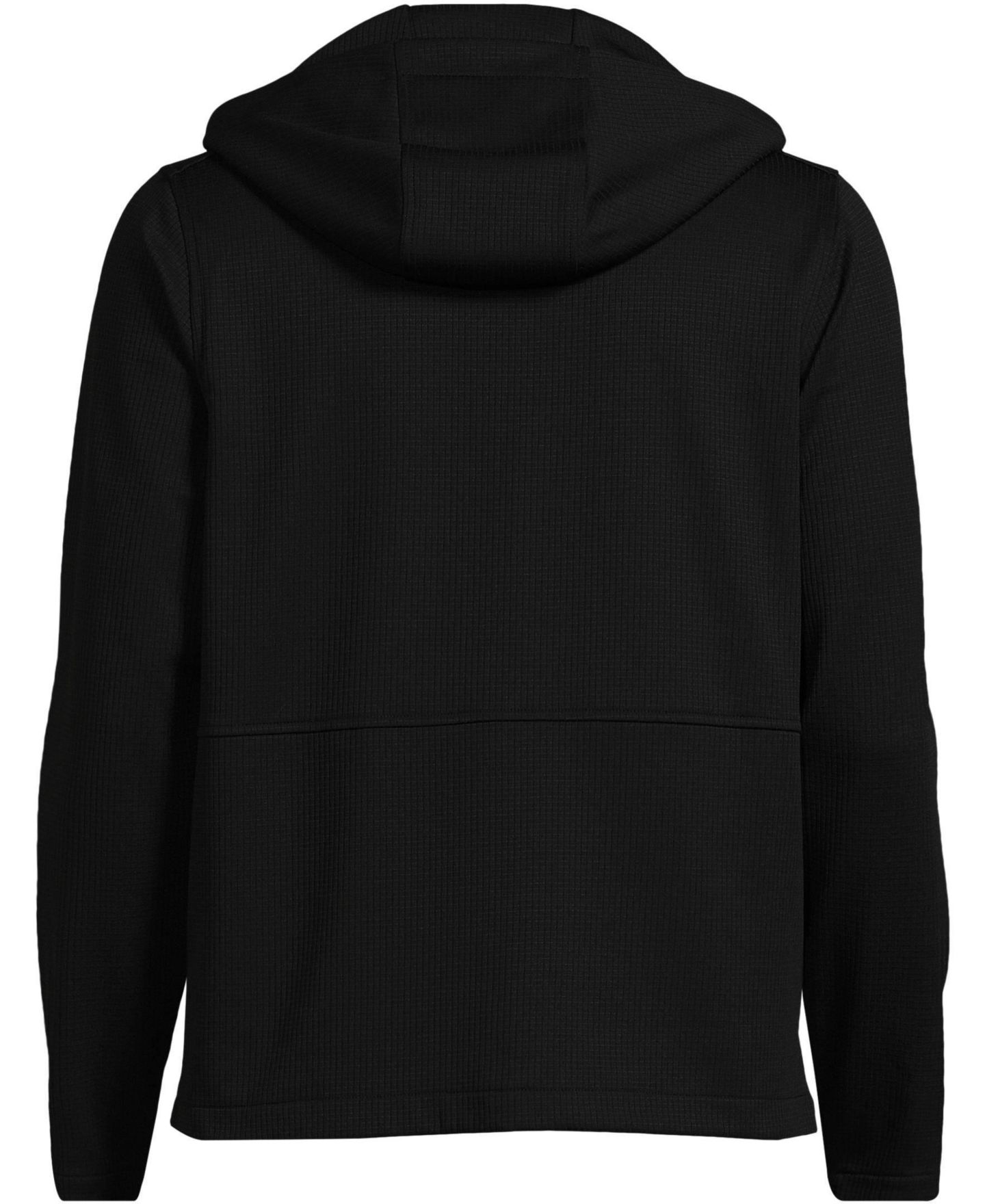 Мужская куртка Lands' End Unisex Grid Tech Hooded Zip Front, цвет: Чёрный — фото 3