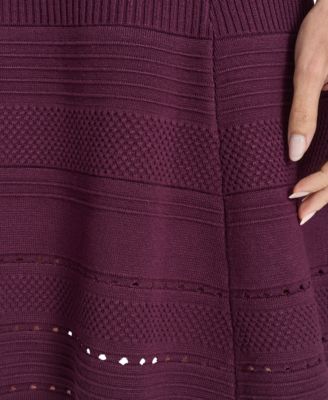 Women's Textured Ottoman Fit and Flare Dress