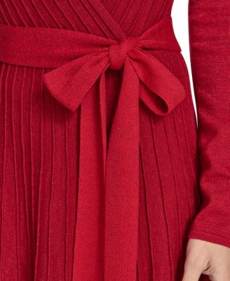 Women's Fit and Flare Midi Sweater Dress