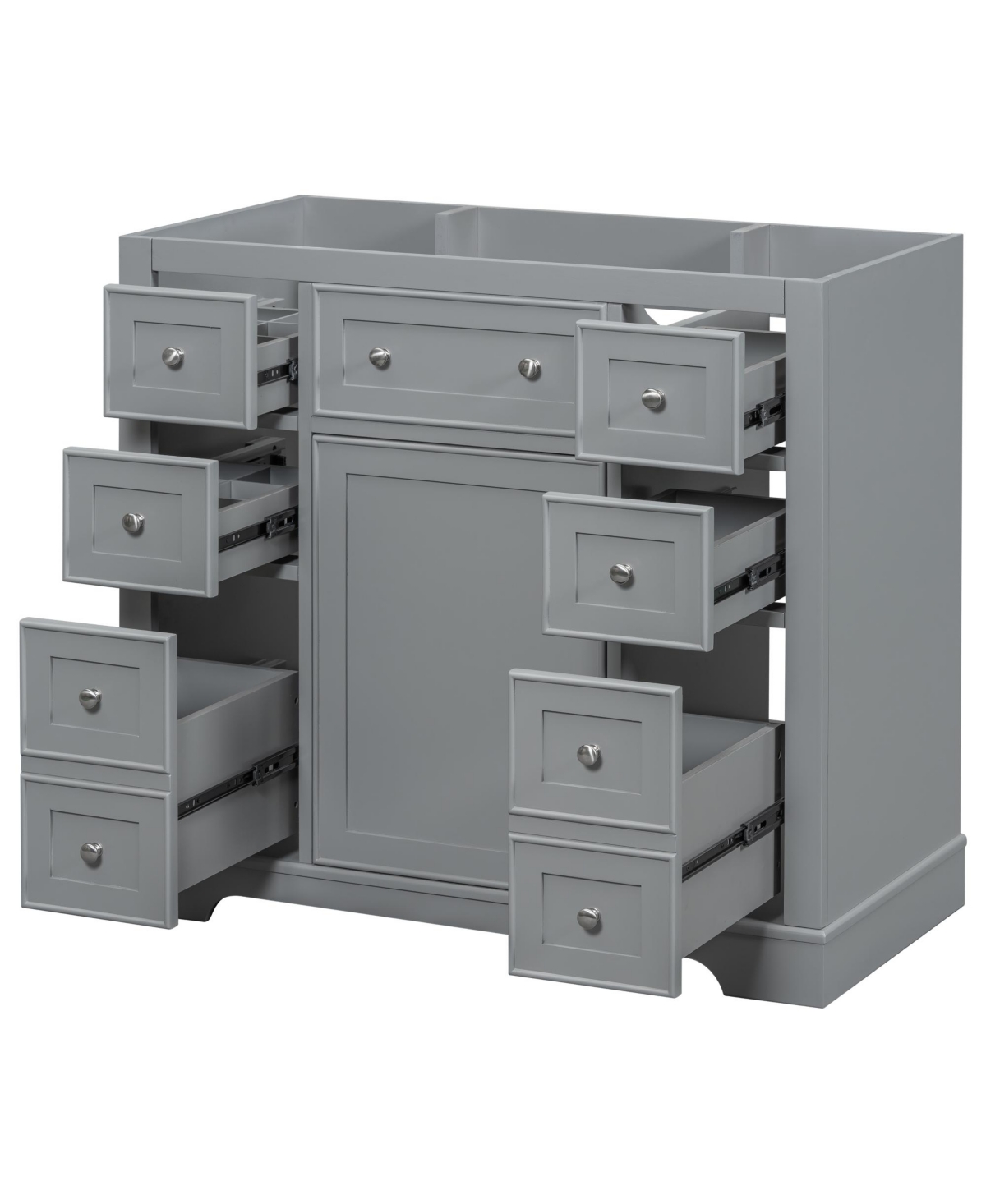 Casainc 36" Bathroom Vanity, Cabinet Base Only, One and Six Drawers