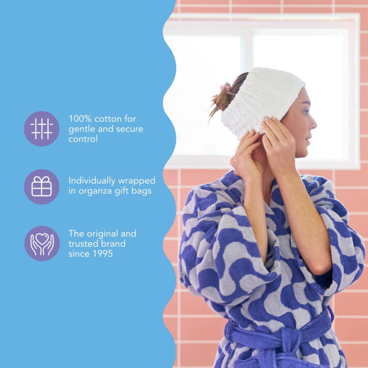 Cotton Turbie Band 4 Pack (Peach Blush)