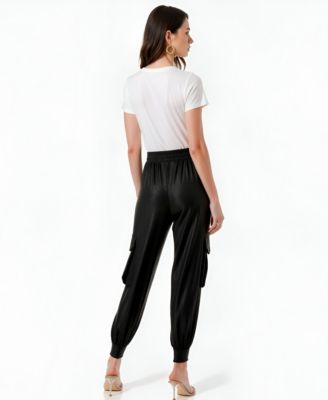 Women's Faux Leather Jogger Pants