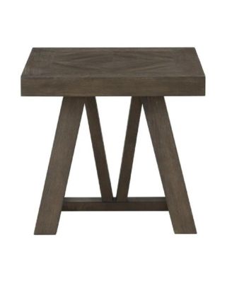 24"" x 24"" End Table in Reclaimed Chevron