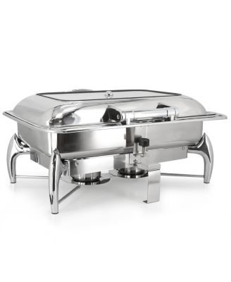 9.5 Quart Stainless Steel Rectangle Professional Chafing Dish/Food Warmer/Buffet Server Serving Trays
