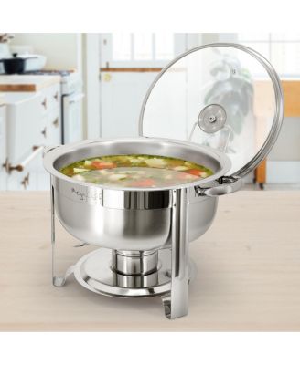 7.9-Quart Stainless Steel Round Chafing Dish and Buffet Server