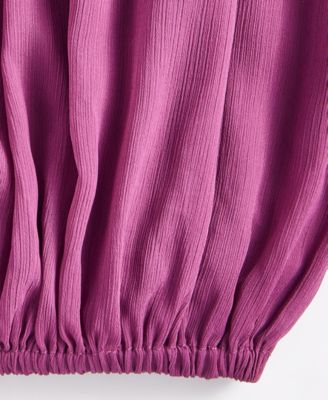 Women's Pull-On Crinkle-Chiffon Balloon Pants, Macy's Exclusive