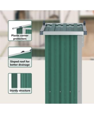Garden Shed Green Galvanized steel, plastic Standard Garden Shed
