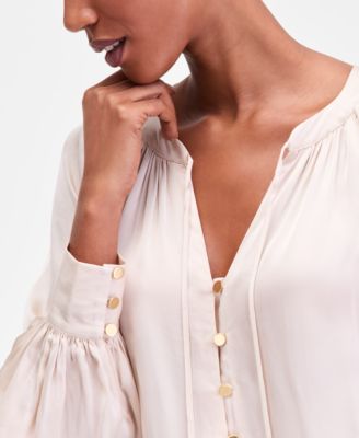 Women's Tie-Neck Puff-Sleeve Blouse, Macy's Exclusive