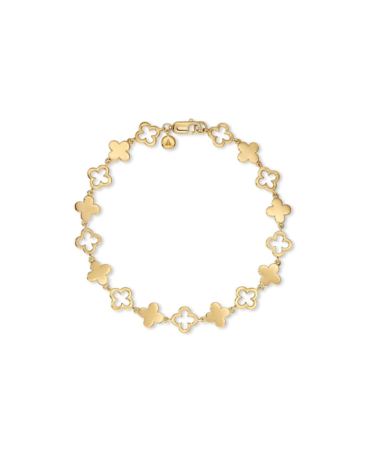 Devata Clover Chain Bracelet in Gold Plated Sterling Silver