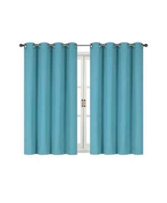 100% Thermal Blackout Bath & Kitchen Window Curtains - 50 in. W x 45 in. L, Lavender